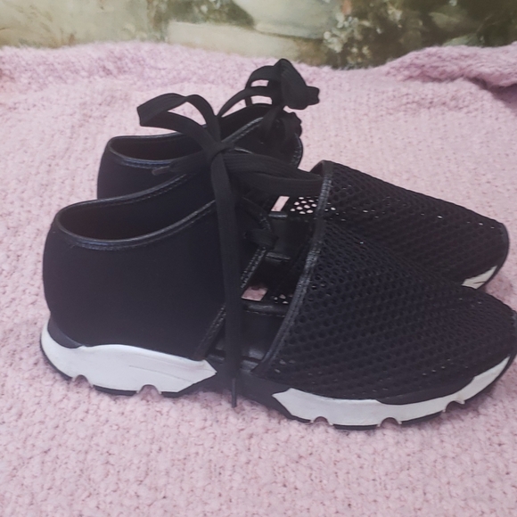 All Black Shoes - FLASH SALE All Black Sz 48 mesh sneakers